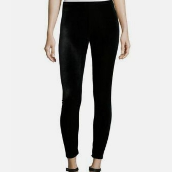 Eileen Fisher Velvet Black Ankle Leggings New With Tags XS Recycled Polyester - Picture 1 of 11